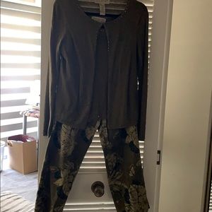 Jones New York 3 Piece Pant Outfit Olive